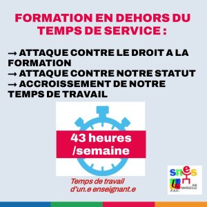 Non à la formation continue hors temps service et sous condition de rattrapage