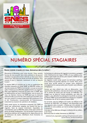 Journal Académique n°389 - Spécial Stagiaires 2018