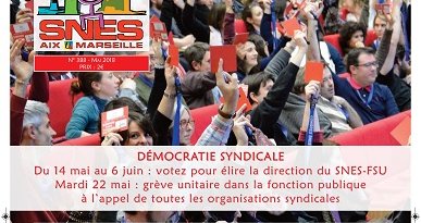 Democratie Syndicale : Election de la direction du SNES-FSU 2018-2021